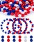 1000+ Pcs Patriotic Pony Beads - Red, White & Blue Kandi Beads for Bracelets & Hair